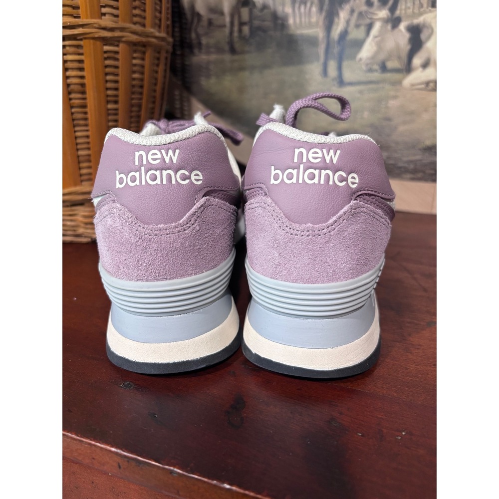 New Balance 574 Rugged Purple Pink Lavender Sneakers Women's 9 Like New - Picture 2 of 7